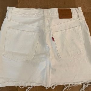 Levis jean Skirt distressed deconstructed white